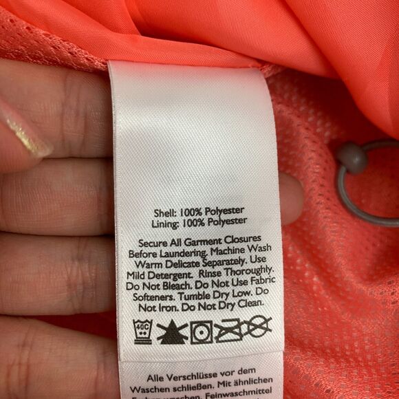 Eddie Bauer Windbreaker Jacket Womens L Large Mesh Lined Zip Up Hidden Hoodie - Picture 11 of 16